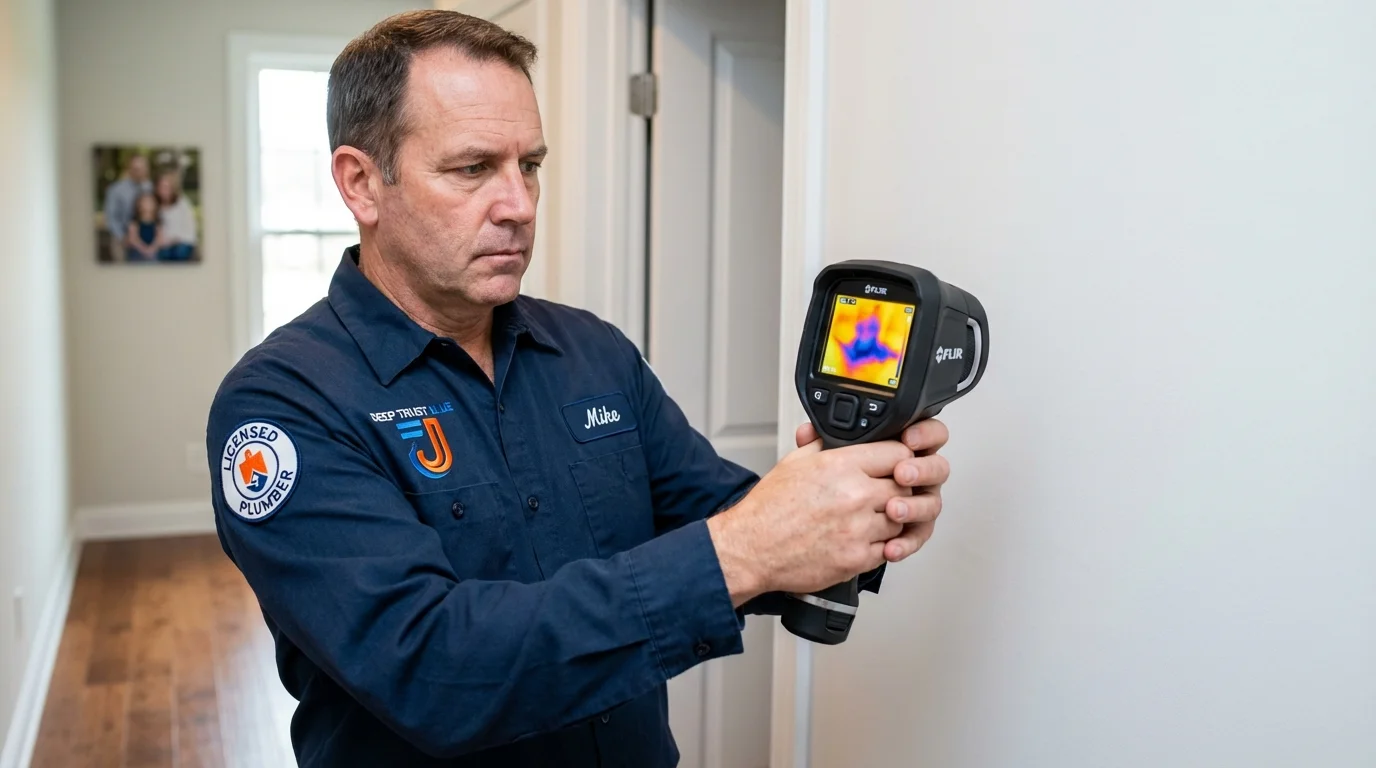 Thermal imaging leak detection by Johns Plumbing LLC in Nahant
